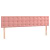 vidaXL Cama box spring con colch&oacute;n terciopelo rosa 200x200 cm