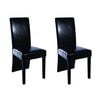 vidaXL Sillas de comedor 2 unidades cuero sint&eacute;tico negro