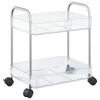 vidaXL Carro de almacenamiento 2 niveles transparente 37x28x43,5 cm