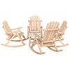 vidaXL Juego de muebles de jard&iacute;n 5 piezas madera maciza de abeto