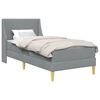 vidaXL Estructura de cama con colch&oacute;n Gris Claro 90 x 200 cm Poli&eacute;ster