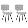 LABEL51 Sillas de comedor Lux 2 unidades color cinc 49x60x87 cm
