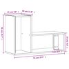 vidaXL Muebles para TV 2 uds madera de ingeniería negro 75x30x50 cm