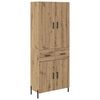 vidaXL Alacena Roble artesanal 69,5 x 34 x 180 cm Madera contrachapada