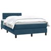 vidaXL Cama box spring con colch&oacute;n terciopelo azul oscuro 120x210 cm