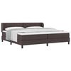 vidaXL Cama tipo Box Spring Marr&oacute;n Oscuro 200 x 200 cm tela