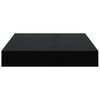 vidaXL Estante flotante de pared negro brillante MDF 23x23,5x3,8 cm