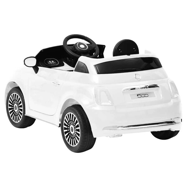 vidaXL Coche correpasillos eléctrico Fiat 500 blanco