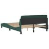 vidaXL Estructura de cama Dover terciopelo verde oscuro 140x190 cm