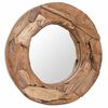vidaXL Espejo decorativo redondo teca 60 cm