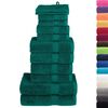 vidaXL Juego de toallas premium SOLUND 12 unidades verde 600 gsm