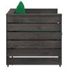 vidaXL Muebles de jard&iacute;n 2 piezas con cojines madera impregnada gris