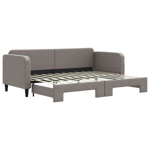 vidaXL Sof&aacute; cama nido tela gris taupe 80x200 cm