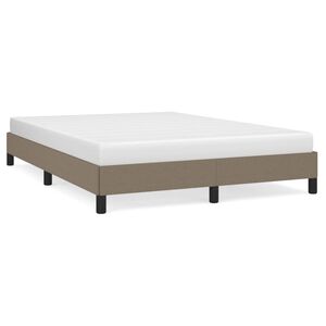 vidaXL Cama sin colch&oacute;n tela gris taupe 140x200 cm