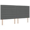 vidaXL Cama tipo Box Spring con colch&oacute;n Gris oscuro 200 x 200 cm tela