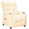 vidaXL Sill&oacute;n elevable cuero sint&eacute;tico crema