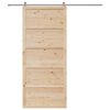 vidaXL Puerta Corrediza Natural 90 x 2,5 x 208 cm