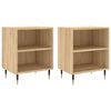 vidaXL Mesitas noche 2 uds madera ingenier&iacute;a roble Sonoma 40x30x50 cm