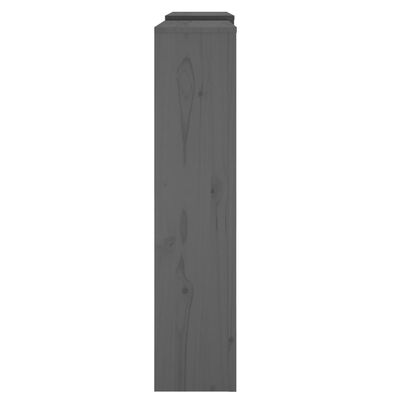 vidaXL Cubierta de radiador madera maciza de pino gris 210x21x85 cm