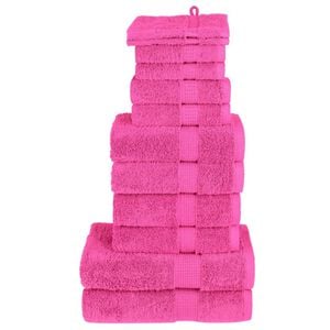 vidaXL Juego de toallas premium SOLUND 12 unidades rosa 600 gsm