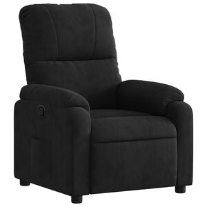 vidaXL Sill&oacute;n reclinable tela de microfibra negro