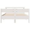 vidaXL Estructura de cama sin colch&oacute;n madera de pino blanca 150x200 cm