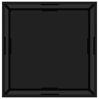 vidaXL Mesa de centro vidrio templado negro 80x80x35 cm