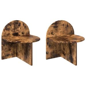 vidaXL Mesita de Noche 2 pcs Roble Ahumado 40 x 35,5 x 45,5 cm