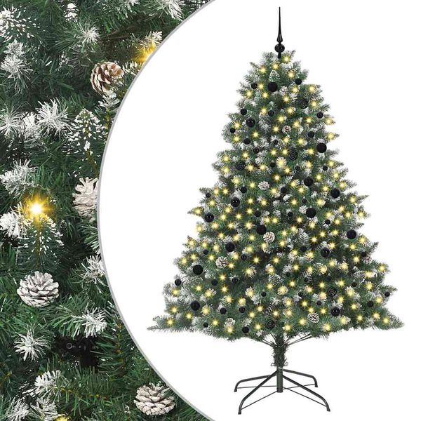 vidaXL &Aacute;rbol de Navidad artificial Verde 240 cm PVC, Pl&aacute;stico y Acero