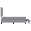 vidaXL Cama tipo Box Spring con cabecera Gris Claro 80 x 200 cm tela