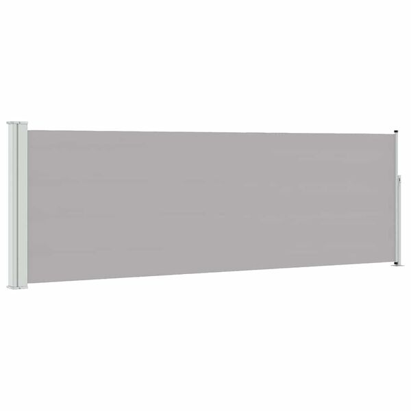 vidaXL Toldo lateral retr&aacute;ctil de jard&iacute;n gris 100x300 cm