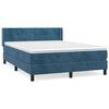 vidaXL Cama box spring con colch&oacute;n terciopelo azul oscuro 140x190 cm