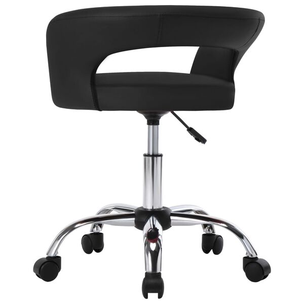 vidaXL Sillas de comedor 2 unidades cuero sint&eacute;tico negro