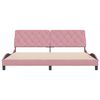 vidaXL Estructura cama sin colch&oacute;n terciopelo rosa 200x200 cm