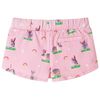 Pantalones cortos infantiles con cordón rosa claro 128