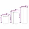 vidaXL Soporte de plantas 3 pcs Negro Acero