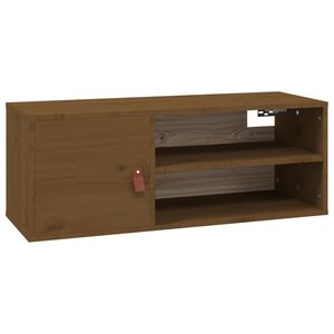 vidaXL Armario de pared madera maciza de pino marr&oacute;n miel 80x30x30 cm