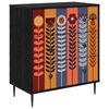 vidaXL Cajonera ESSEN Estampado de girasoles 66 x 36,5 x 76 cm