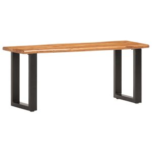 vidaXL Banco de madera maciza reciclada y acero 110 cm