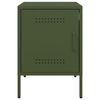vidaXL Mesita de noche de acero verde oliva 36x39x50,5 cm