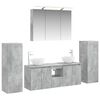 vidaXL Juego de muebles de ba&ntilde;o 6 uds. Gris Hormig&oacute;n