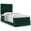 vidaXL Estructura de cama otomana colchones terciopelo verde oscuro