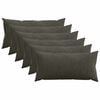vidaXL Funda de almohada 6 uds. HEERLEN Gris antracita 40 x 80 cm pana
