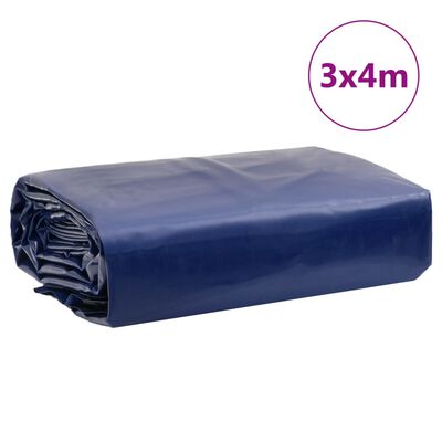 vidaXL Lona azul 3x4 m 650 g/m²