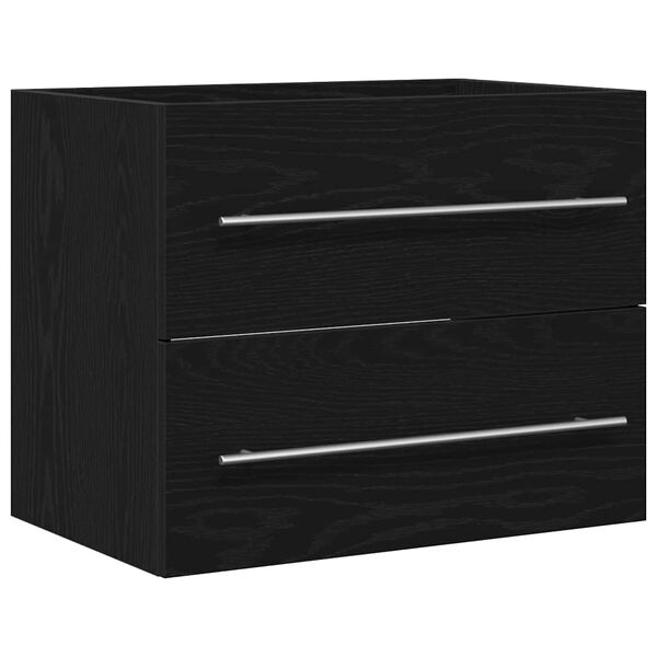 vidaXL Mueble de ba&ntilde;o para lavabo de roble negro 60x38,5x48 cm