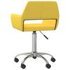 vidaXL Sillas de comedor giratorias 2 unidades tela amarillo