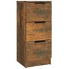 vidaXL Aparadores 3 piezas madera contrachapada roble ahumado