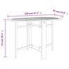 vidaXL Set comedor de jardín plegable 5 piezas madera maciza de acacia
