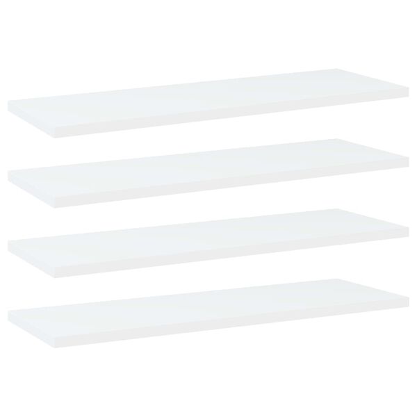 vidaXL Estantes para estanter&iacute;a 4 uds contrachapada blanco 60x20x1,5cm
