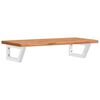 vidaXL Estante de lavabo de pared de acero y madera maciza de haya